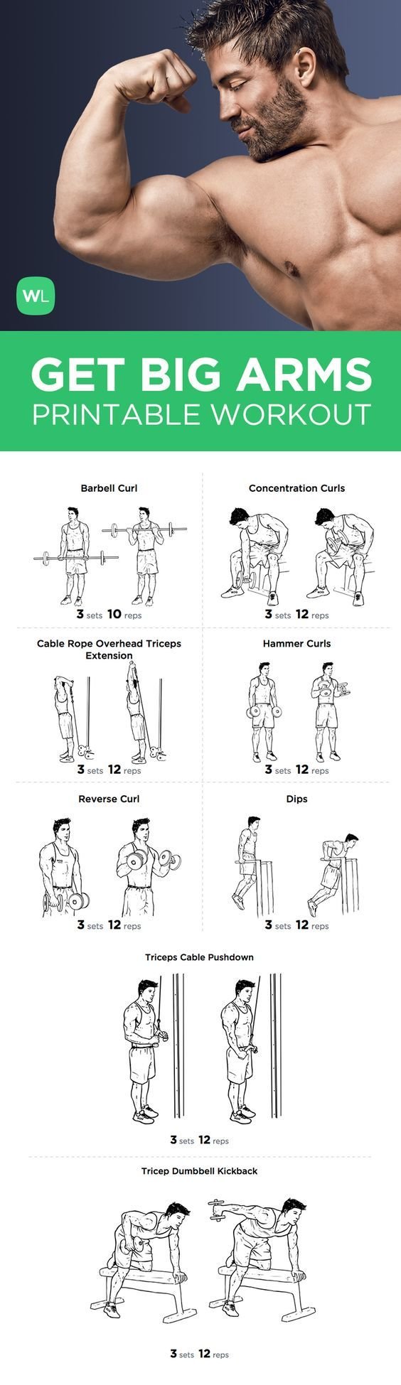 Cable Bicep Curls With Rope